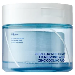Isntree - Ultra-Low Molecular Hyaluronic Acid Zinc Cooling Pad - Chłodzące Płatki z Kwasem Hialuronowym i Cynkiem - 60szt