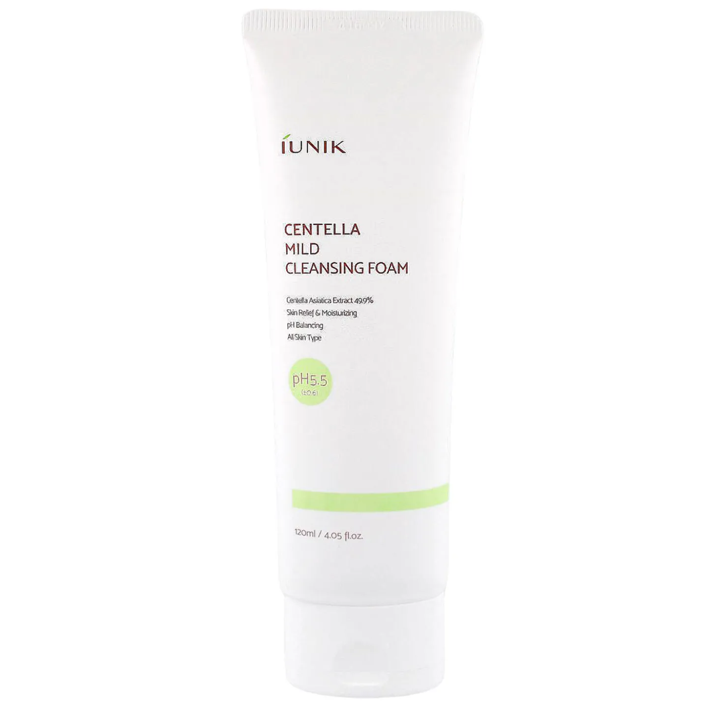 iUNIK - Centella Mild Cleansing Foam - Łagodna Pianka Oczyszczająca z Wąkrotą Azjatycką - 120ml