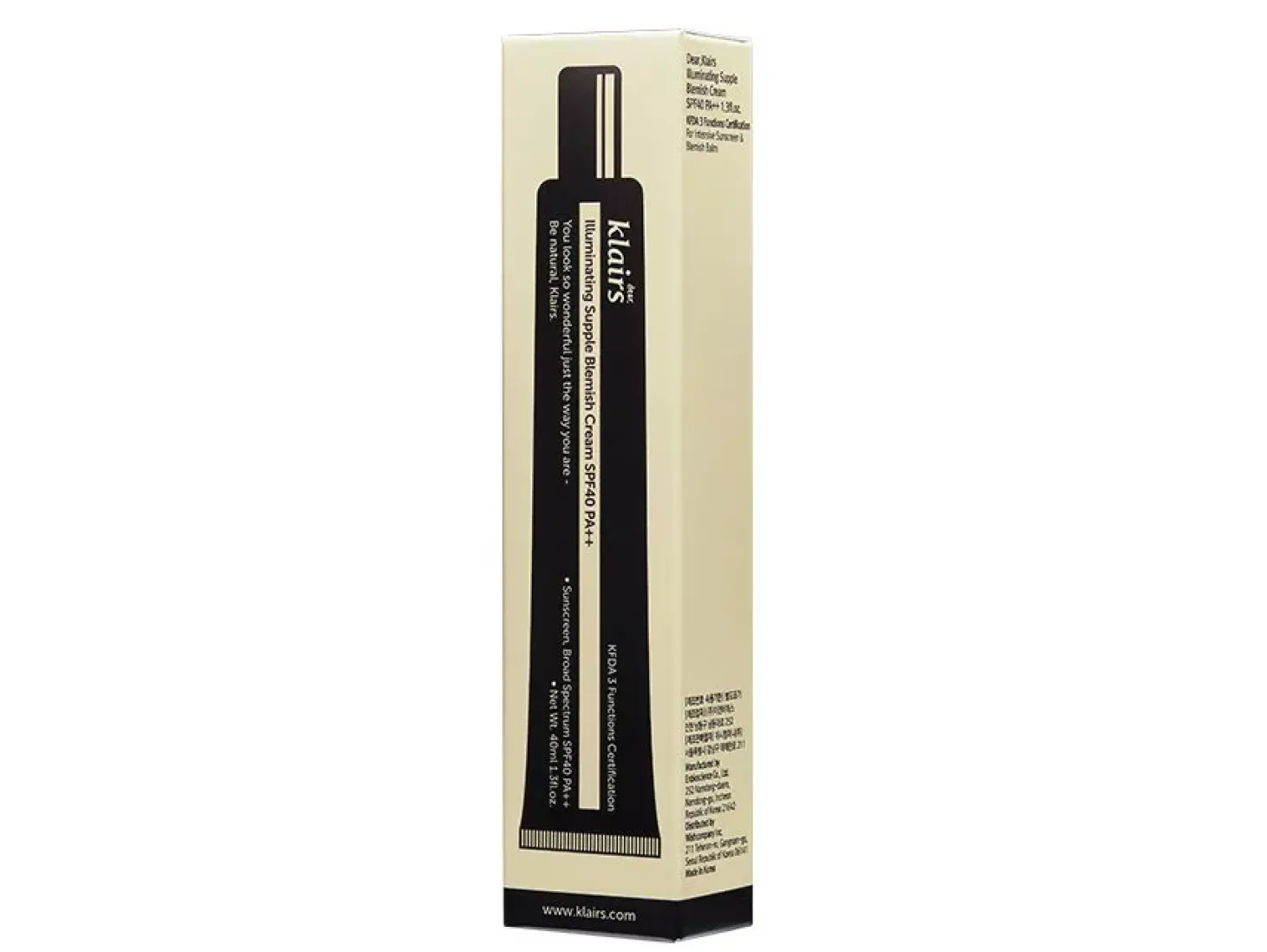 Klairs - Illuminating Supple Blemish Cream BB SPF40 - Rozświetlający Krem BB - 40ml