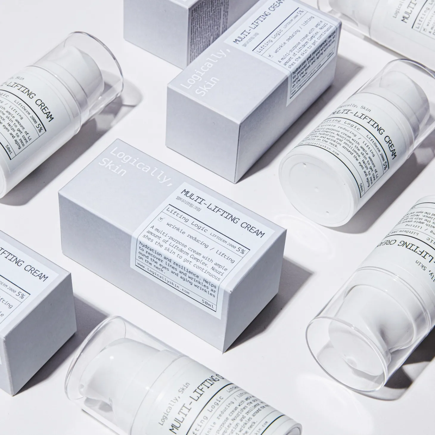 Logically, Skin - Multi-Lifting Cream - Nawilżający Krem do Twarzy z Peptydami - 50ml