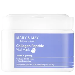 Mary&May - Collagen Peptide Vital Mask - Zestaw Ujędrniających Maseczek do Twarzy - 30szt