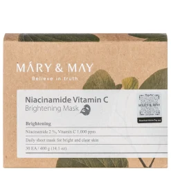 Mary&May - Niacinamide Vitamin C Brightening Mask - Zestaw Rozjaśniających Masek do Twarzy - 30szt.