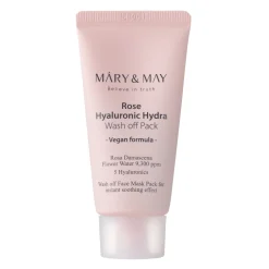 Mary&May - Rose Hyaluronic Hydra Wash off Pack - Kremowa Maska do Twarzy z Białą Glinką - 30g