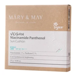 Mary&May - Vegan Niacinamide Panthenol Sun Cushion SPF50+/PA++++ - Krem z Filtrem w Poduszce - 25g