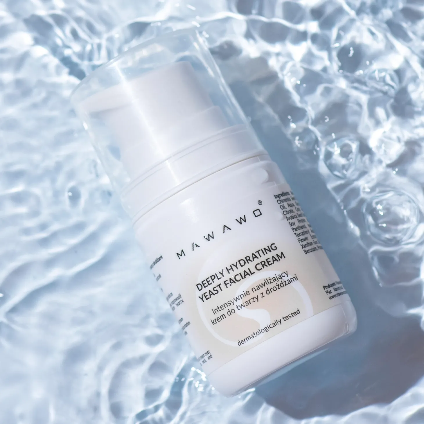 Mawawo - Deeply Hydrating Yeast Facial Cream - Intensywnie Nawilżający Krem do Twarzy z Drożdżami - 50ml