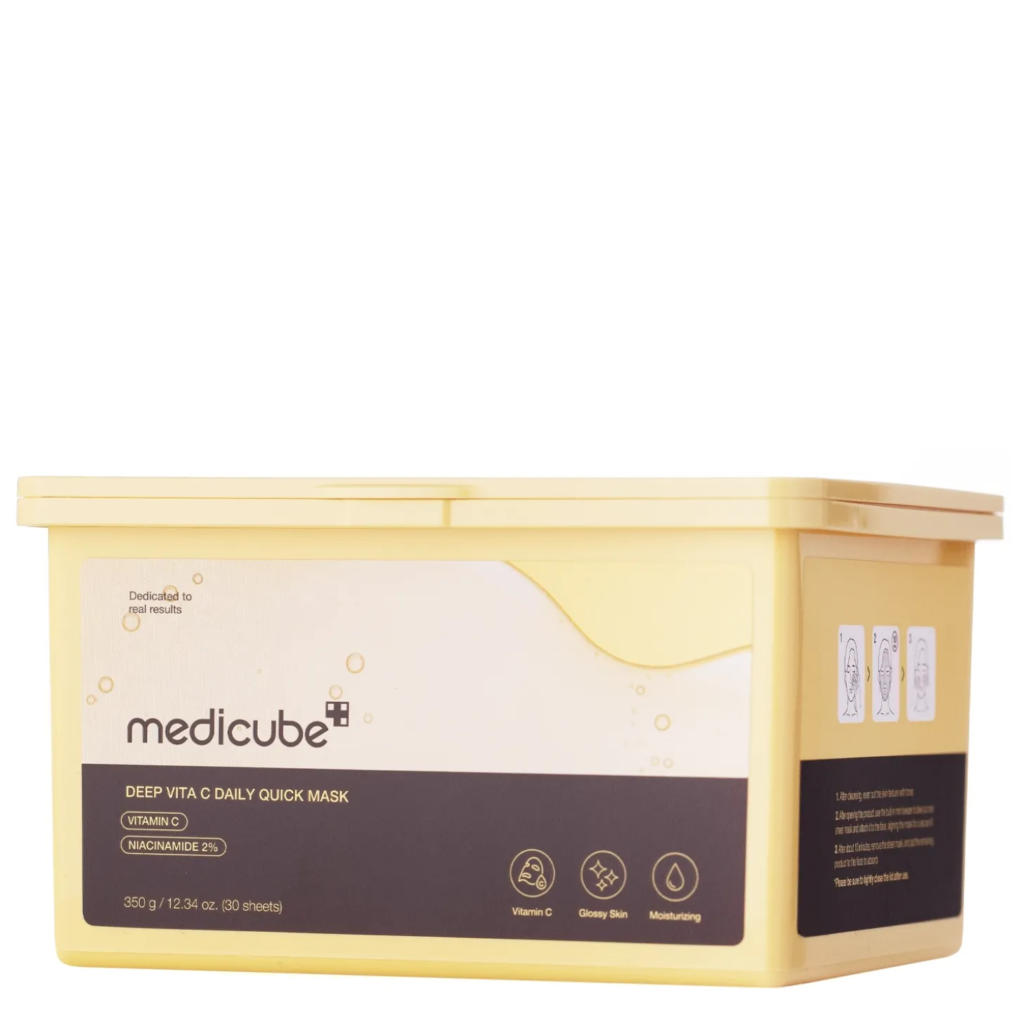 Medicube - Deep Vita C Daily Quick Mask - Zestaw Rozświetlających Masek do Twarzy w Płachcie - 30szt/300g