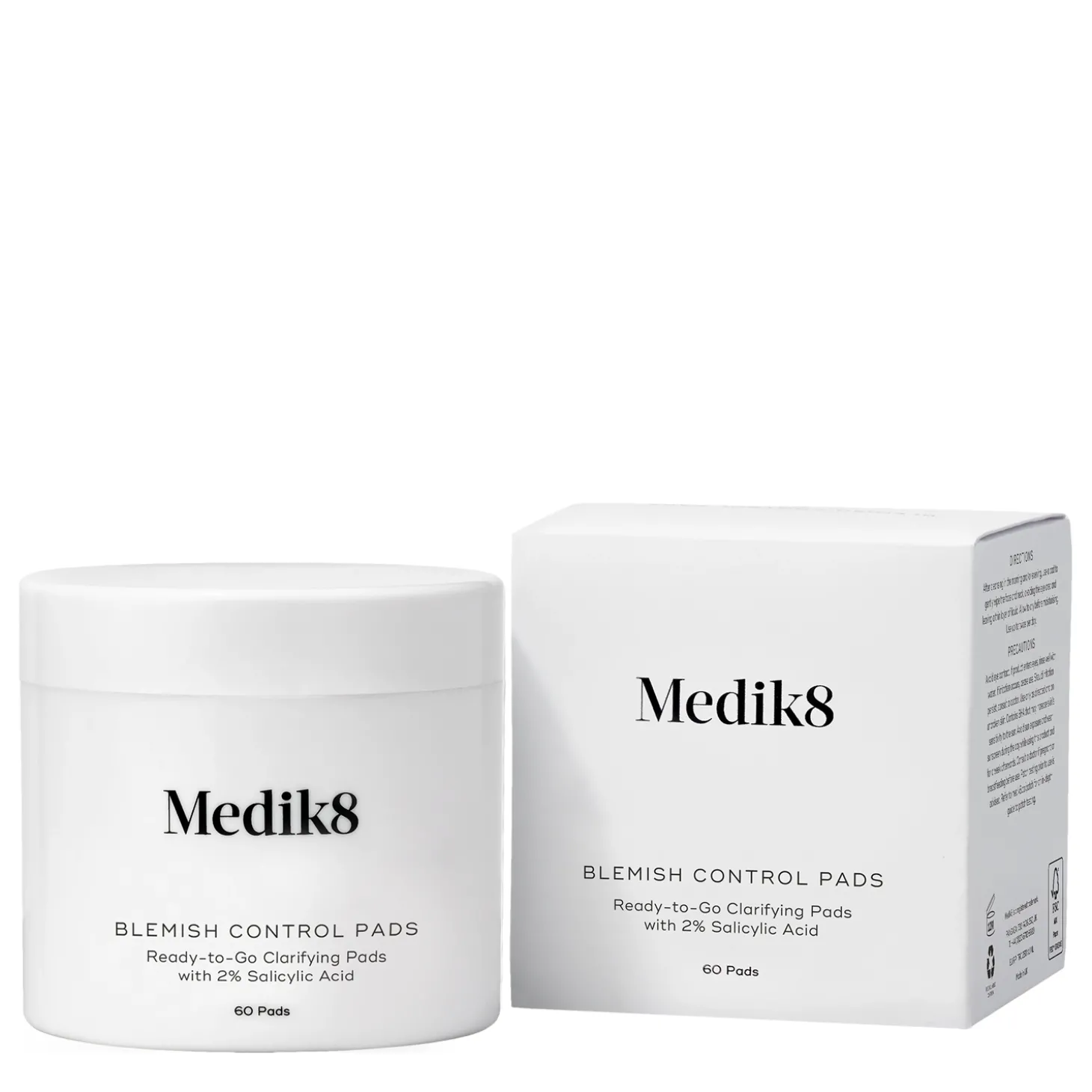 Medik8 - Blemish Control Pads - Ready-to-Go Clarifying Pads - Bezalkoholowe Płatki Złuszczające dla Skóry Problematycznej - 60szt