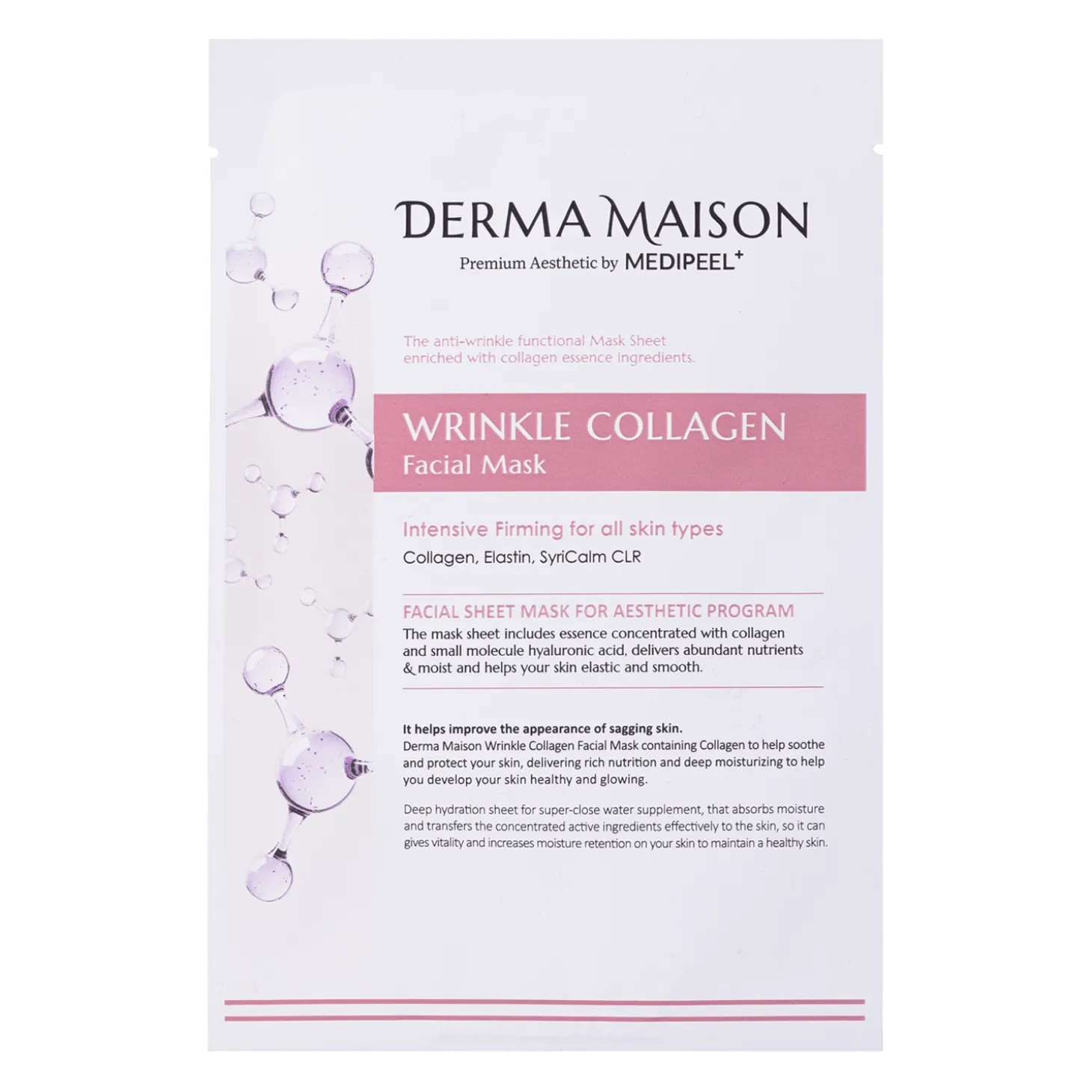 Medi-Peel - Derma Maison Wrinkle Collagen Facial Mask - Maska Przeciwzmarszczkowa z Kolagenem - 23ml