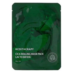 Meditherapy - Cica Rolling Mask Pad Lacto Bifida - Nawilżająco-Kojąca Maska do Twarzy w Płachcie - 1szt/23g