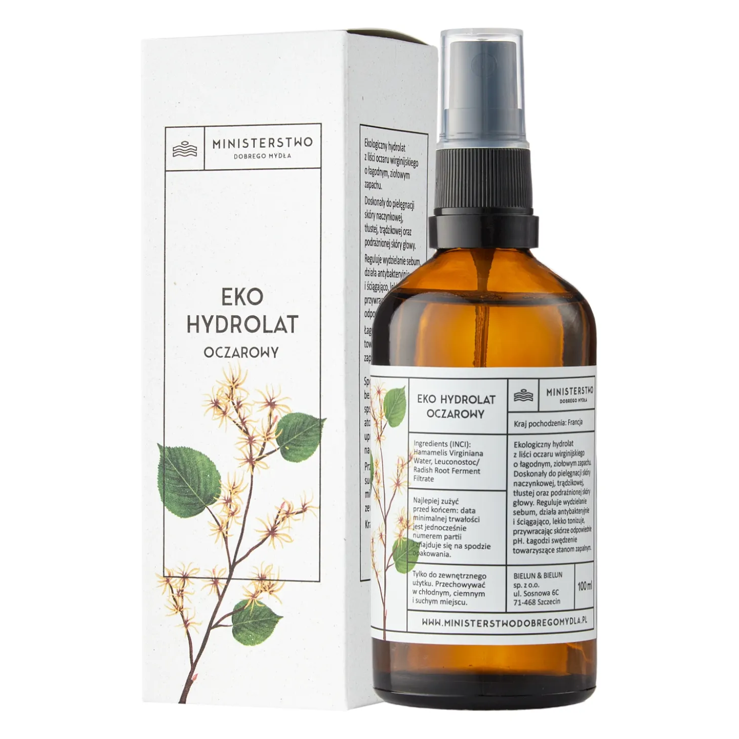 Ministerstwo Dobrego Mydła - Hydrolat Oczarowy - 100ml