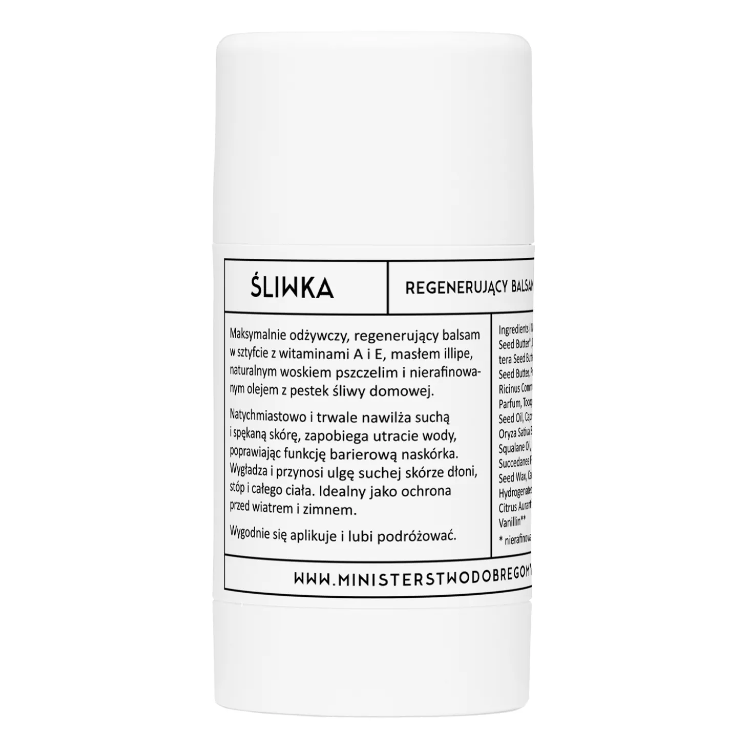 Ministerstwo Dobrego Mydła - Odżywczy Balsam w Sztyfcie - Śliwka - 75g