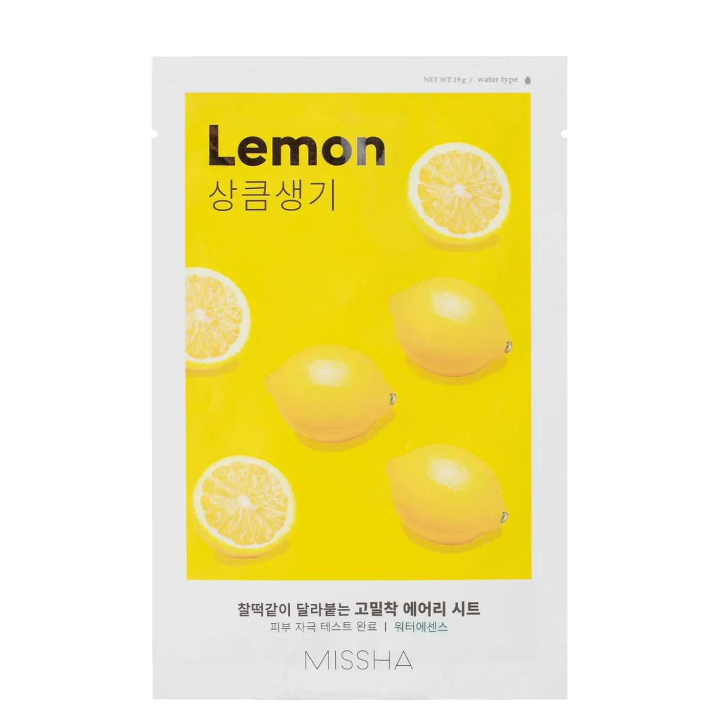 Missha - Airy Fit Sheet Mask - Lemon - Cytrynowa Maska w Płachcie - 19g