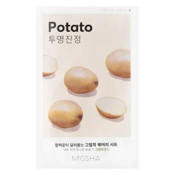 Missha - Airy Fit Sheet Mask - Potato - Łagodząco-Rozjaśniająca Maska w Płachcie - 19g