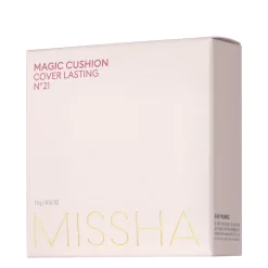 Missha - Magic Cushion Cover Lasting SPF50+/PA+++ - Podkład w Poduszce z Filtrem - #21 Neutral Light Beige - 15g