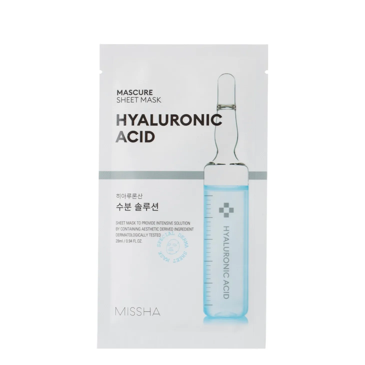 Missha - Mascure Hyaluronic Acid Sheet Mask - Nawilżająca Maseczka w Płachcie do Twarzy - 28ml