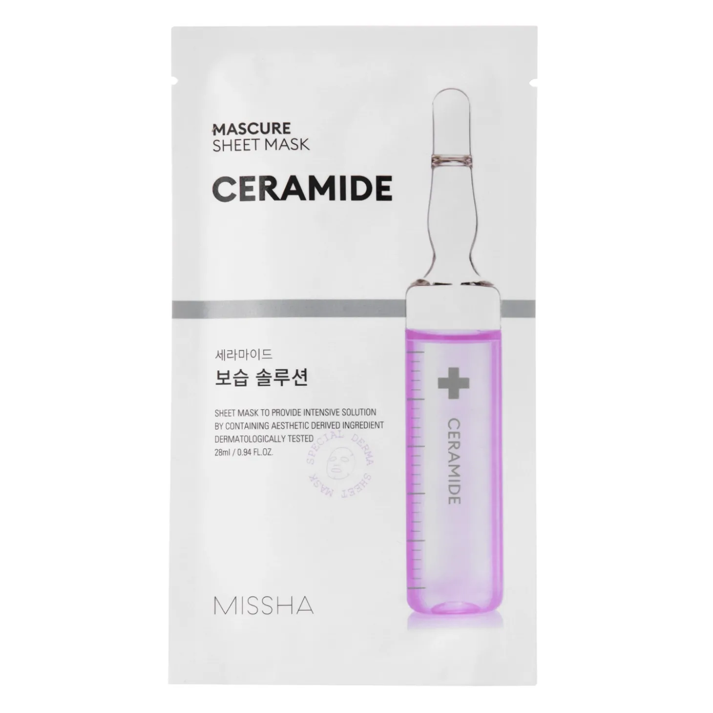Missha - Mascure Moisture Solution Sheet Mask - Ceramide - Łagodząca Maska w Płachcie - 28ml