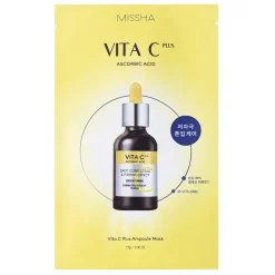 Missha - Vita C Plus Spot Correcting & Firming Ampoule Sheet Mask -  Rozjaśniająca Maska w Płachcie z Witaminy C - 27g