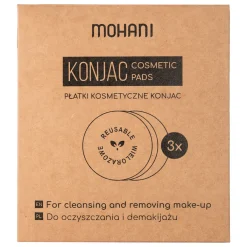 Mohani - Wielorazowe Roślinne Płatki Kosmetyczne Konjac - 3 sztuki