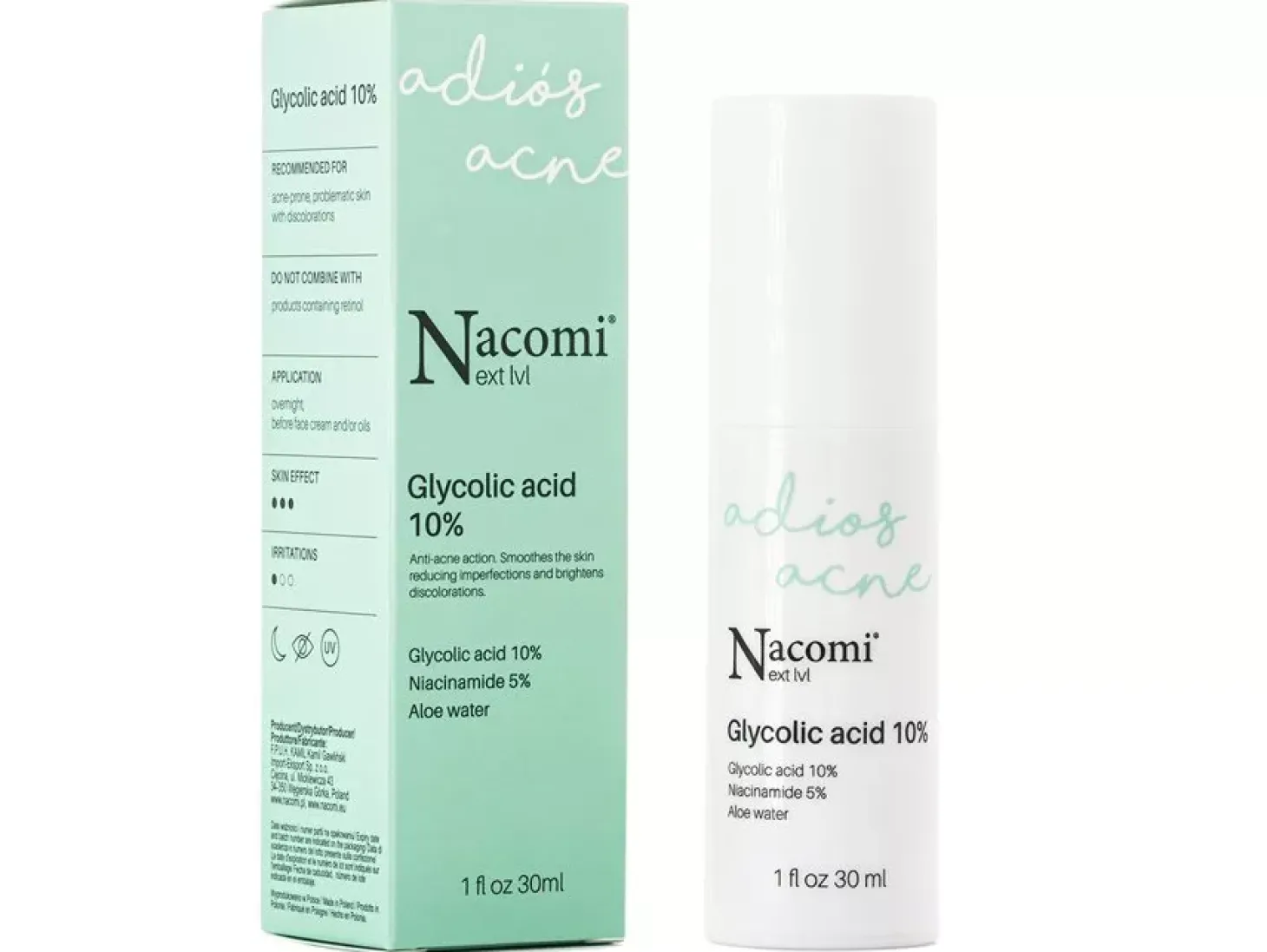 Nacomi - Next Level - Glycolic Acid 10% - Serum z Kwasem Glikolowym 10% - 30ml