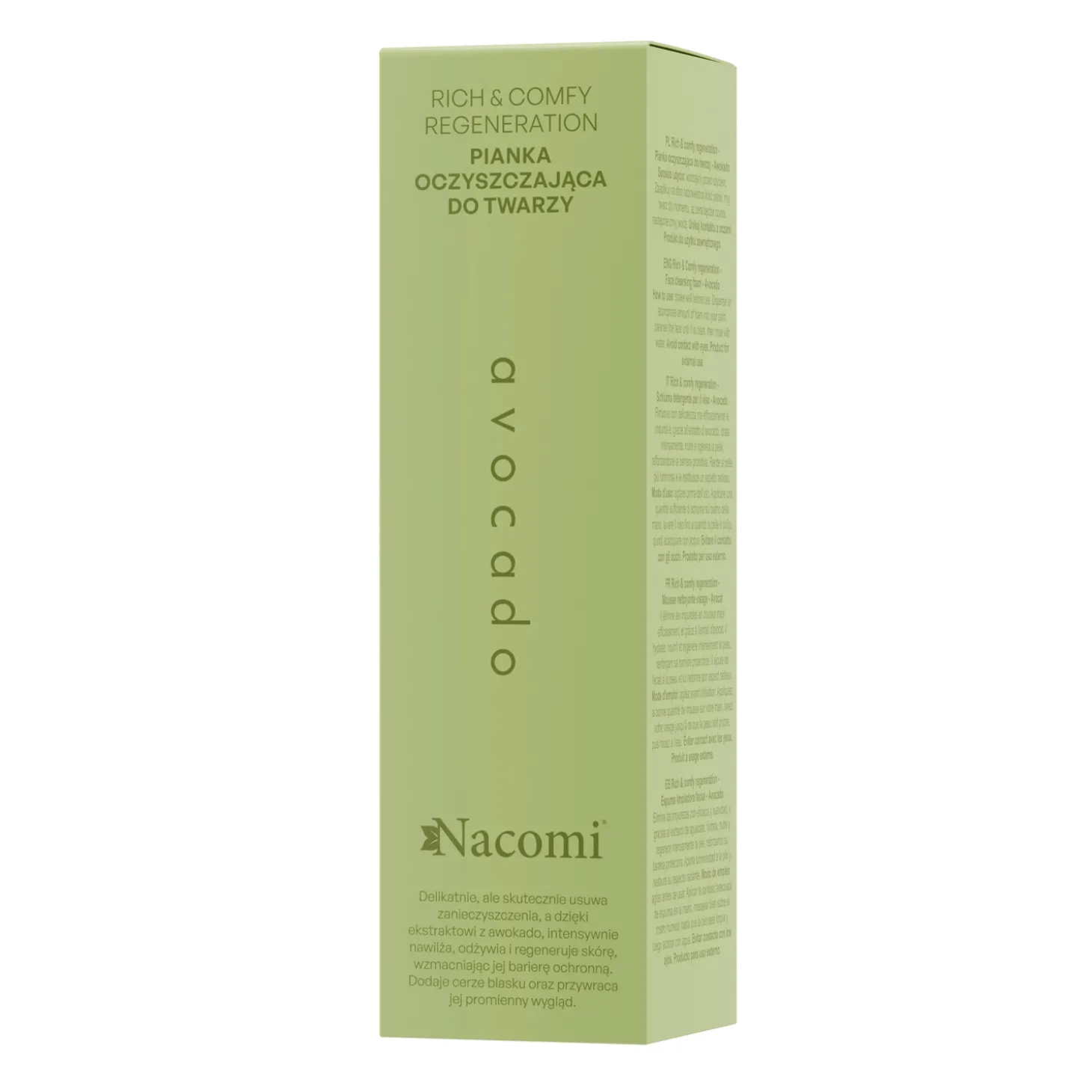 Nacomi - Rich & Comfy Regeneration - Pianka Oczyszczająca do Twarzy - Avocado - 150ml