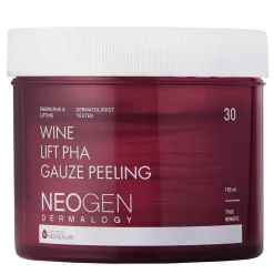 Neogen - Wine Lift PHA Gauze Peeling - Przeciwstarzeniowe Płatki z Kwasami i Winogronem - 30szt/190ml