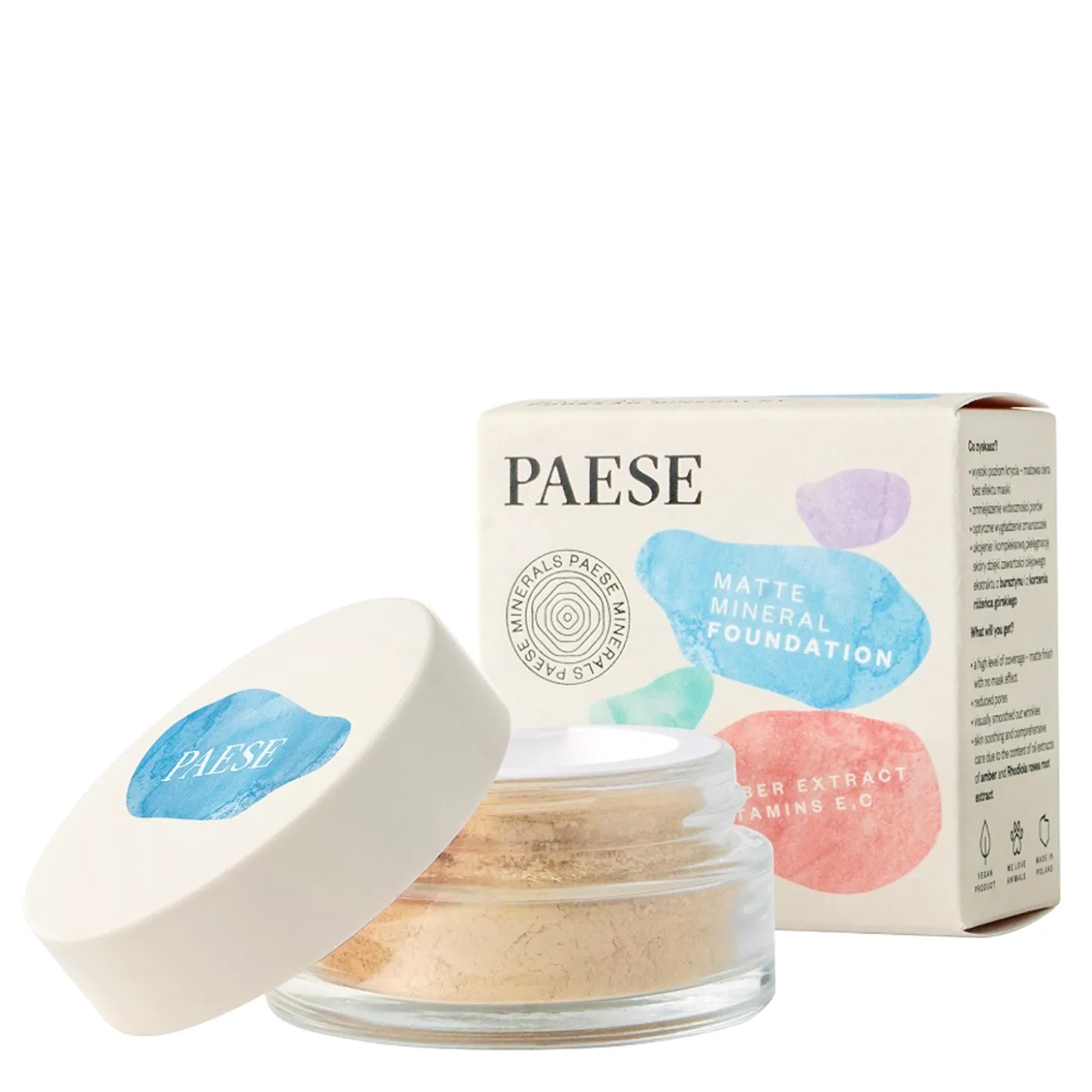 Paese - Minerals - Matujący Podkład Mineralny - 101W Beige - 6g