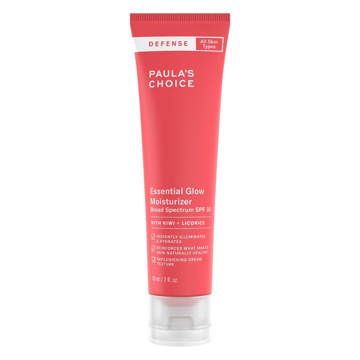 Paula's Choice - Defense - Essential Glow Moisturizer SPF30 - Rozświetlający i Nawilżający Krem Przeciwsłoneczny - 60ml