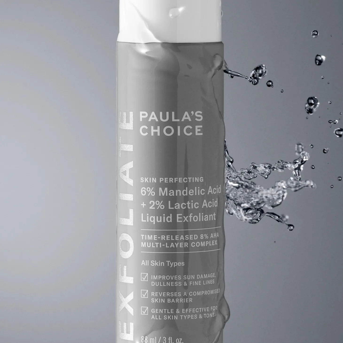 Paula's Choice - 6% Mandelic Acid + 2% Lactic Acid Liquid Exfoliant - Płyn Złuszczający do Twarzy - 88ml