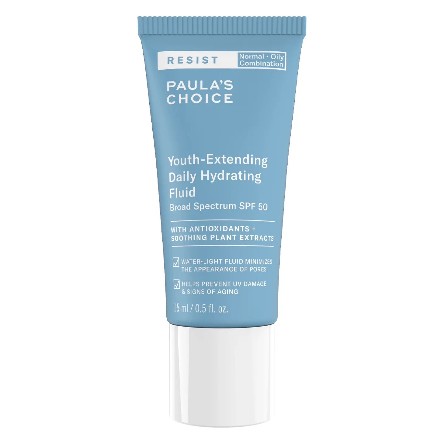 Paula's Choice - Resist - Youth-Extending Daily Hydrating Fluid SPF50 - Nawilżająca Emulsja Przeciwsłoneczna - 15ml