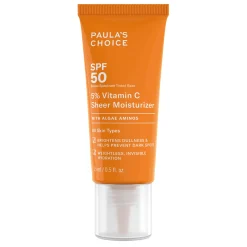 Paula's Choice - 5% Vitamin C Sheer Moisturizer SPF 50 - Nawilżający Krem Przeciwsłoneczny z Witaminą C - 15ml