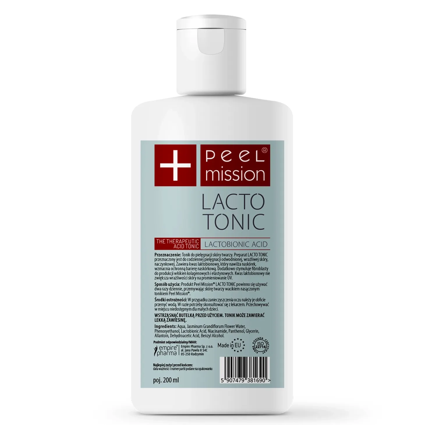 Peel Mission - Lacto Tonic - Tonik z Kwasem Laktobionowym - 200ml