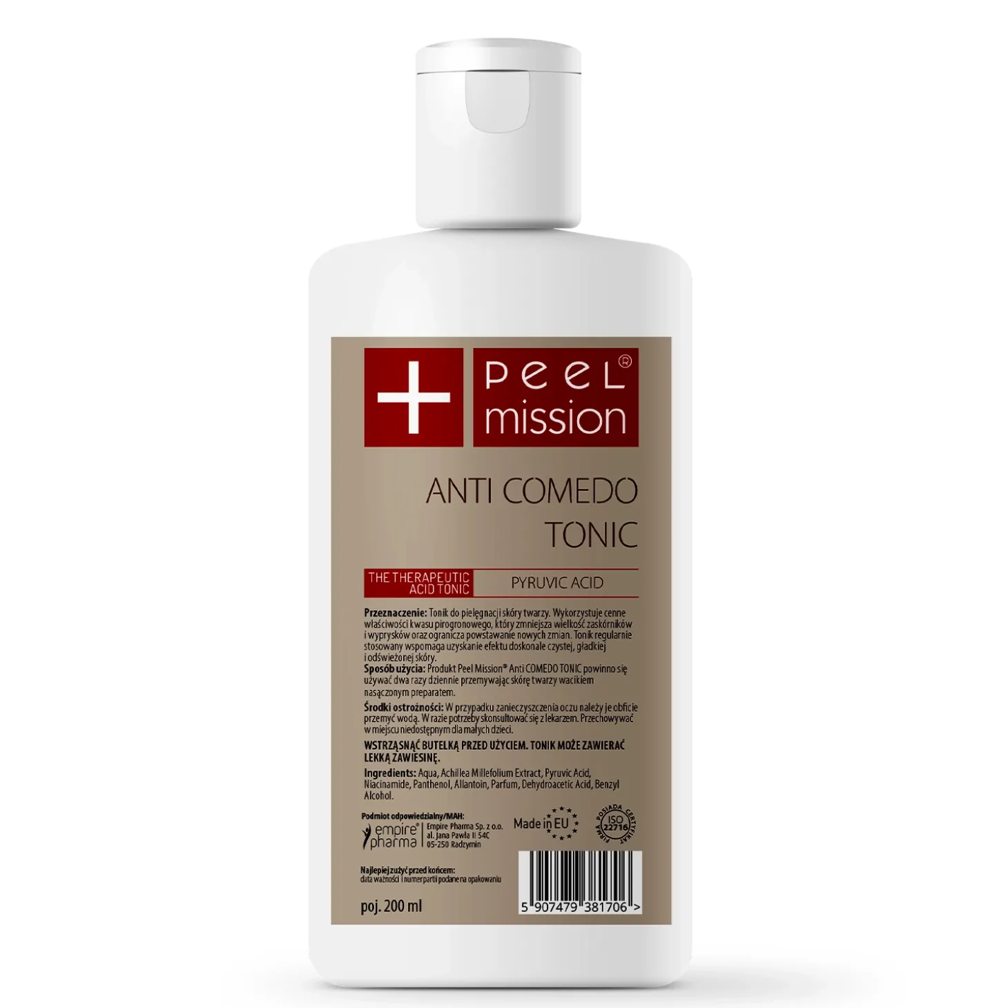 Peel Mission - Pyruvic Tonic - Tonik z Kwasem Pirogornowym - 200ml