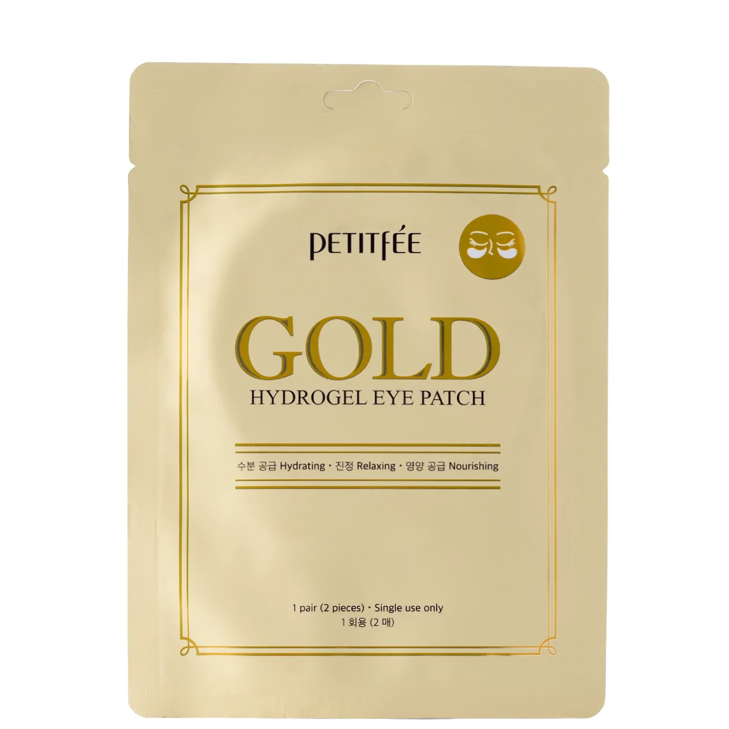 Petitfee - Gold Hydrogel Eye Patch - Hydrożelowe Płatki pod Oczy - 2szt/1para