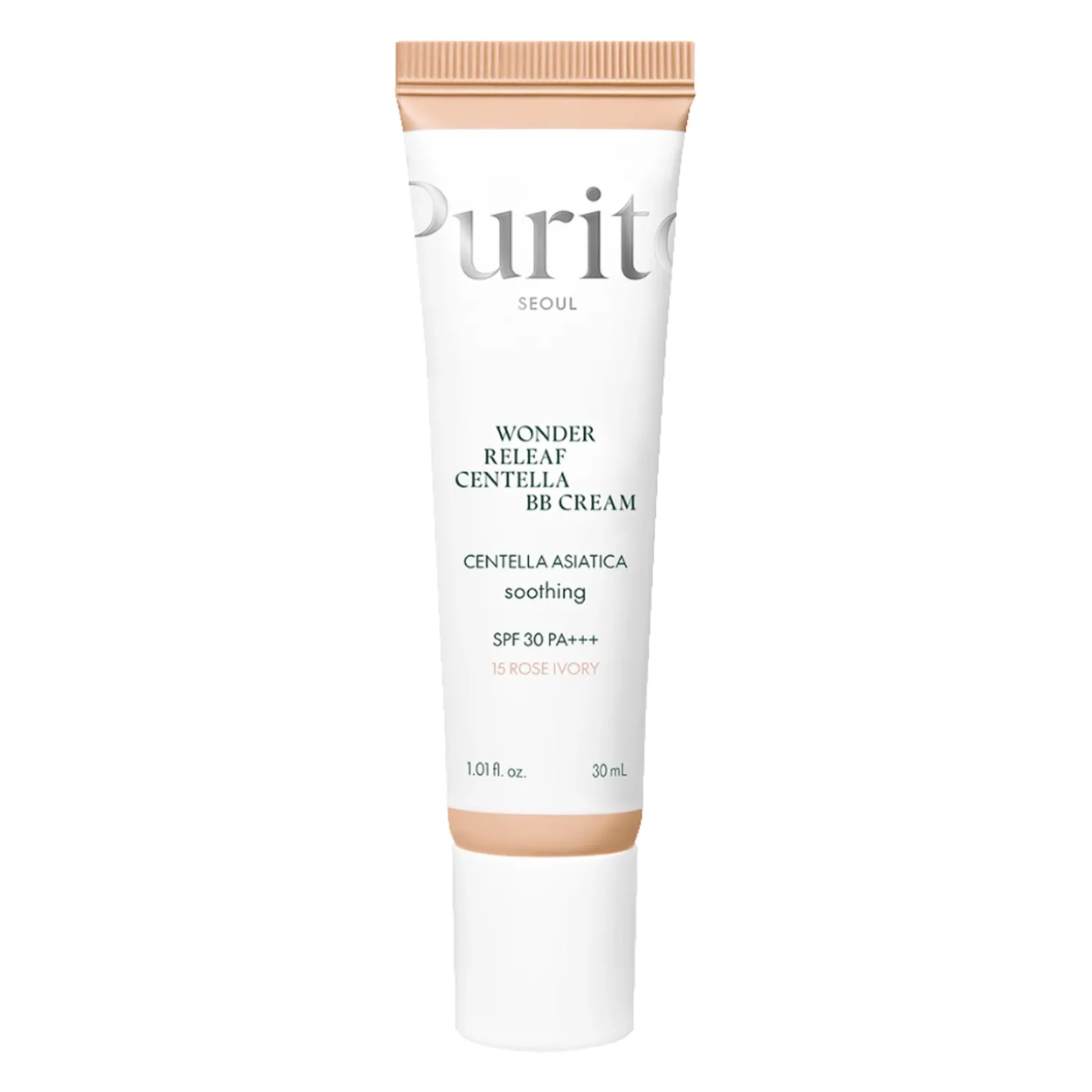 Purito Seoul - Wonder Releaf Centella BB Cream SPF 30 PA+++ #15 Rose Ivory - Krem BB z Wąkrotą Azjatycką - 30ml