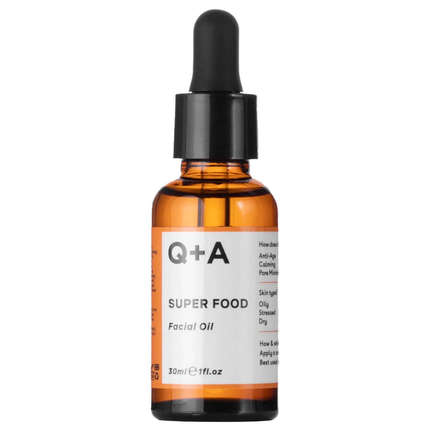 Q+A - Super Food - Facial Oil - Rewitalizujący Olejek do Twarzy Super Food - 30ml