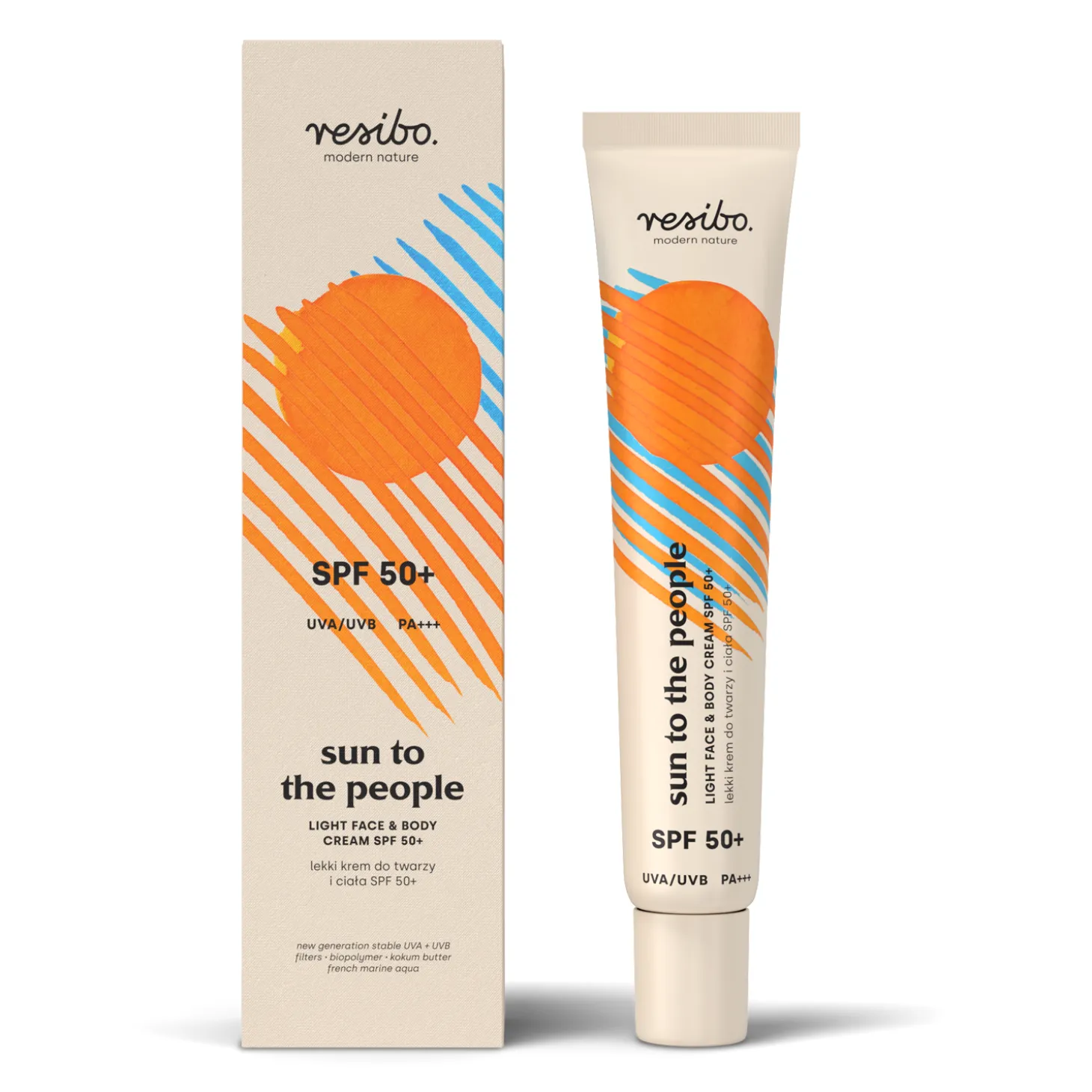 Resibo - Sun to the People - Light Face and Body Cream SPF50+ - Lekki Krem do Twarzy i Ciała - 50ml