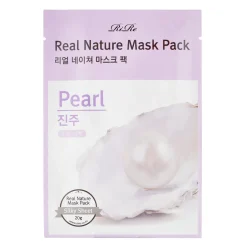 RiRe - Real Nature Mask Pack Pearl - Nawilżająco-Rozjaśniająca Maska w Płachcie do Twarzy - 1szt/20g