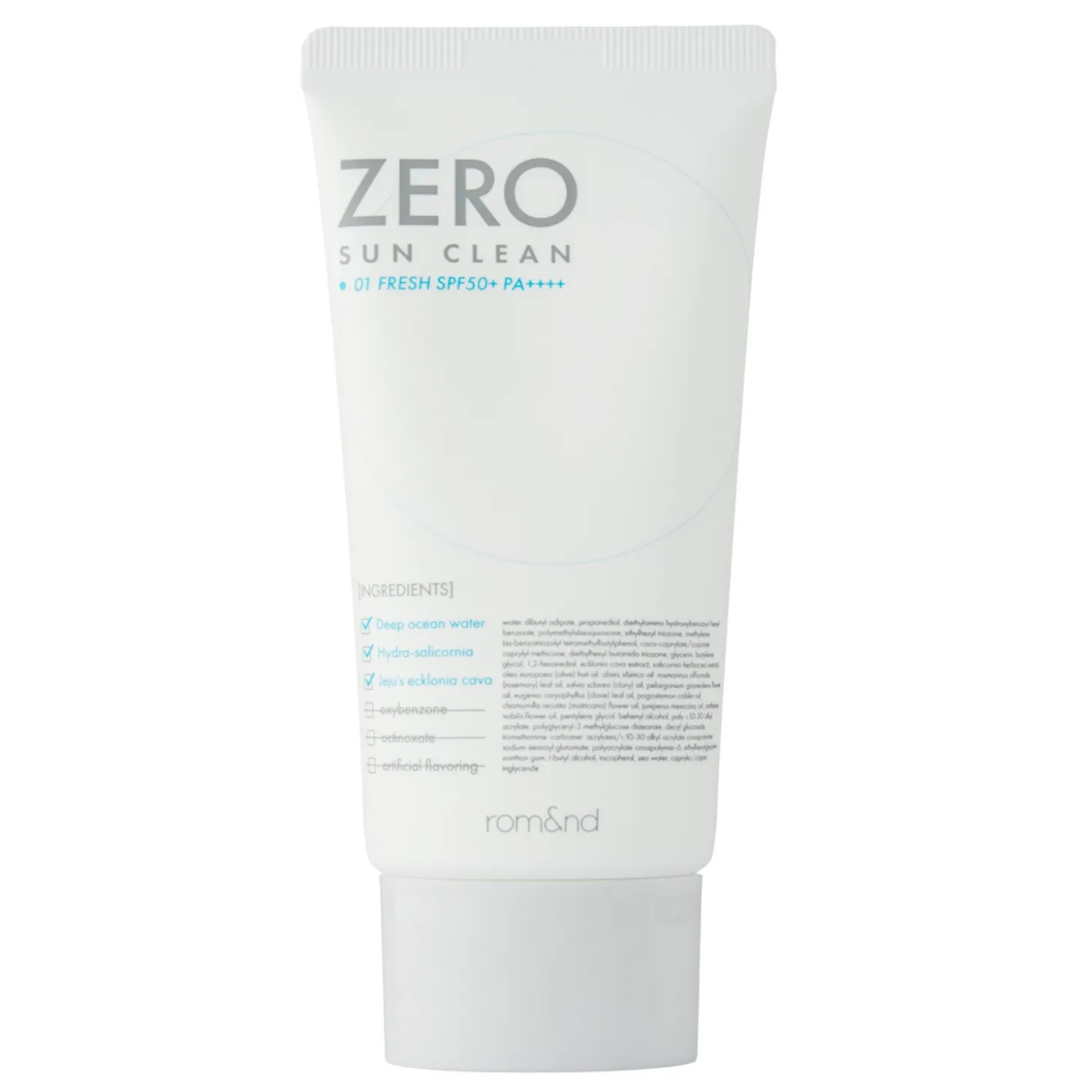 Rom&nd - Zero Sun Clean SPF50+ PA++++ - Lekki Krem z Filtrem - 01 Fresh - 50ml