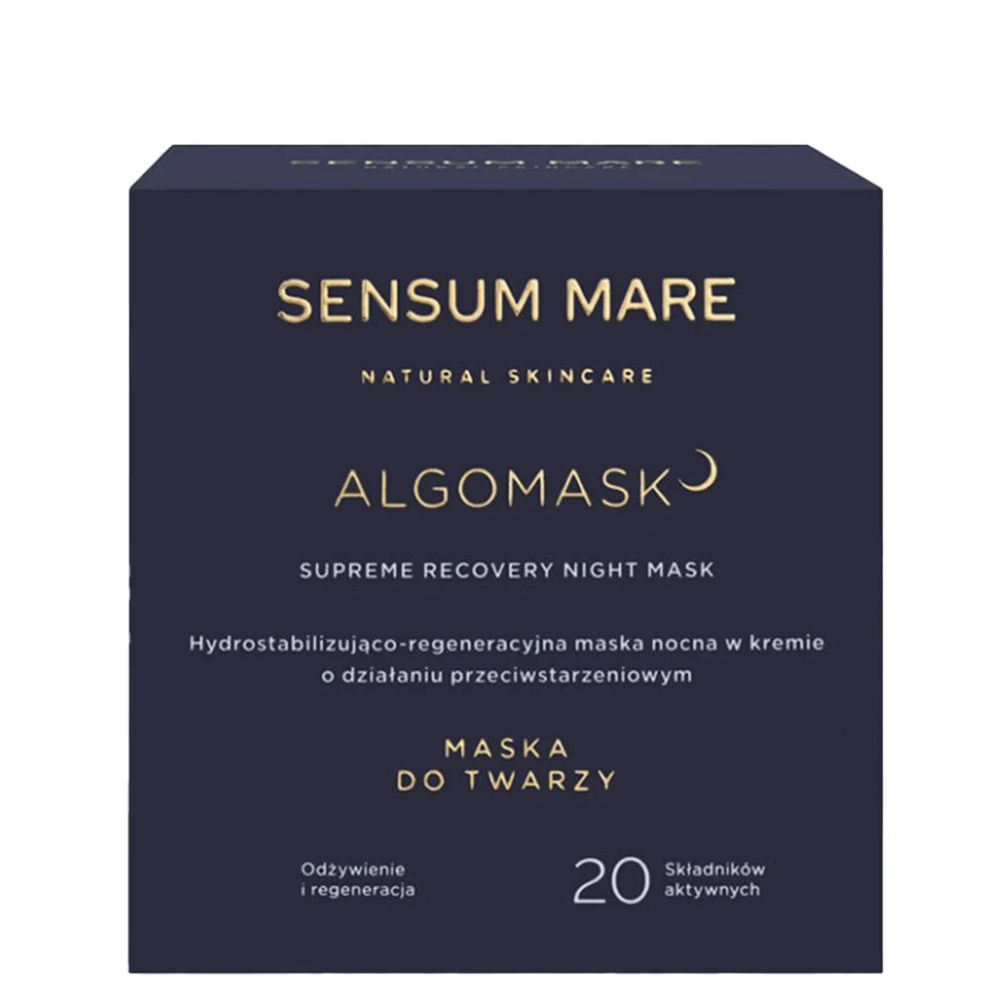Sensum Mare - Algomask - Supreme Recovery Night Mask - Hydrostabilizująco Regeneracyjna Maska Nocna w Kremie o Działaniu Przeciwstarzeniowym - 50ml