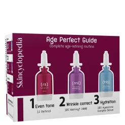 Skincyclopedia - Age Perfect Guide Set - Przeciwzmarszczkowa Kuracja do Twarzy - 3x15ml