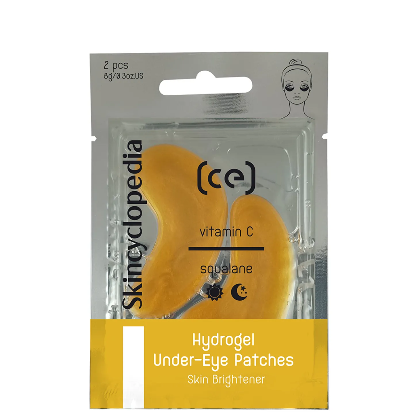 Skincyclopedia - Hydrogel Under-Eye Patches - Hydrożelowe Płatki pod Oczy z Witaminą C - 2szt