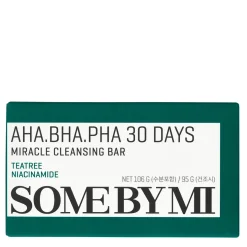 Some By Mi - AHA BHA PHA 30 Days Miracle Cleansing Bar - Mydło Oczyszczające do Twarzy z Kwasami AHA/BHA/PHA - 95g