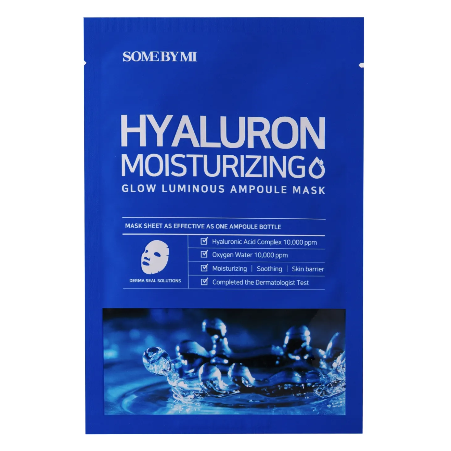 Some By Mi - Hyaluron Moisturizing - Glow Luminous Ampoule Mask - Nawilżająca Maska w Płachcie - 25g