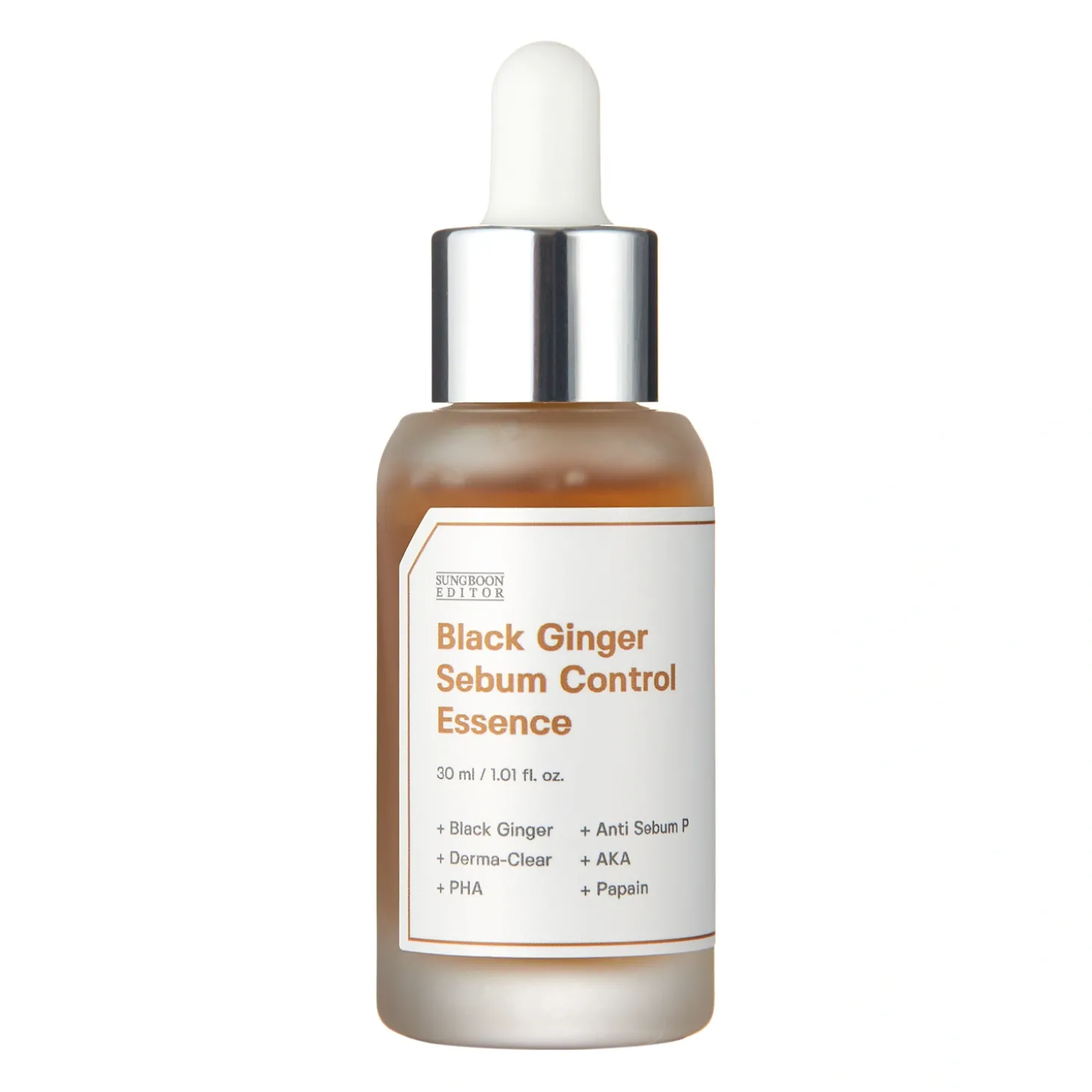 Sungboon Editor - Black Ginger Sebum Control Essence - Seboregulująca Esencja do Twarzy z Czarnym Imbirem - 30ml