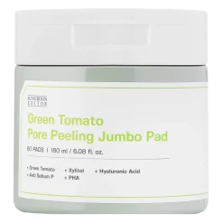 Sungboon Editor - Green Tomato Pore Peeling Jumbo Pad - Peelingujące Płatki do Twarzy - 60szt/180ml