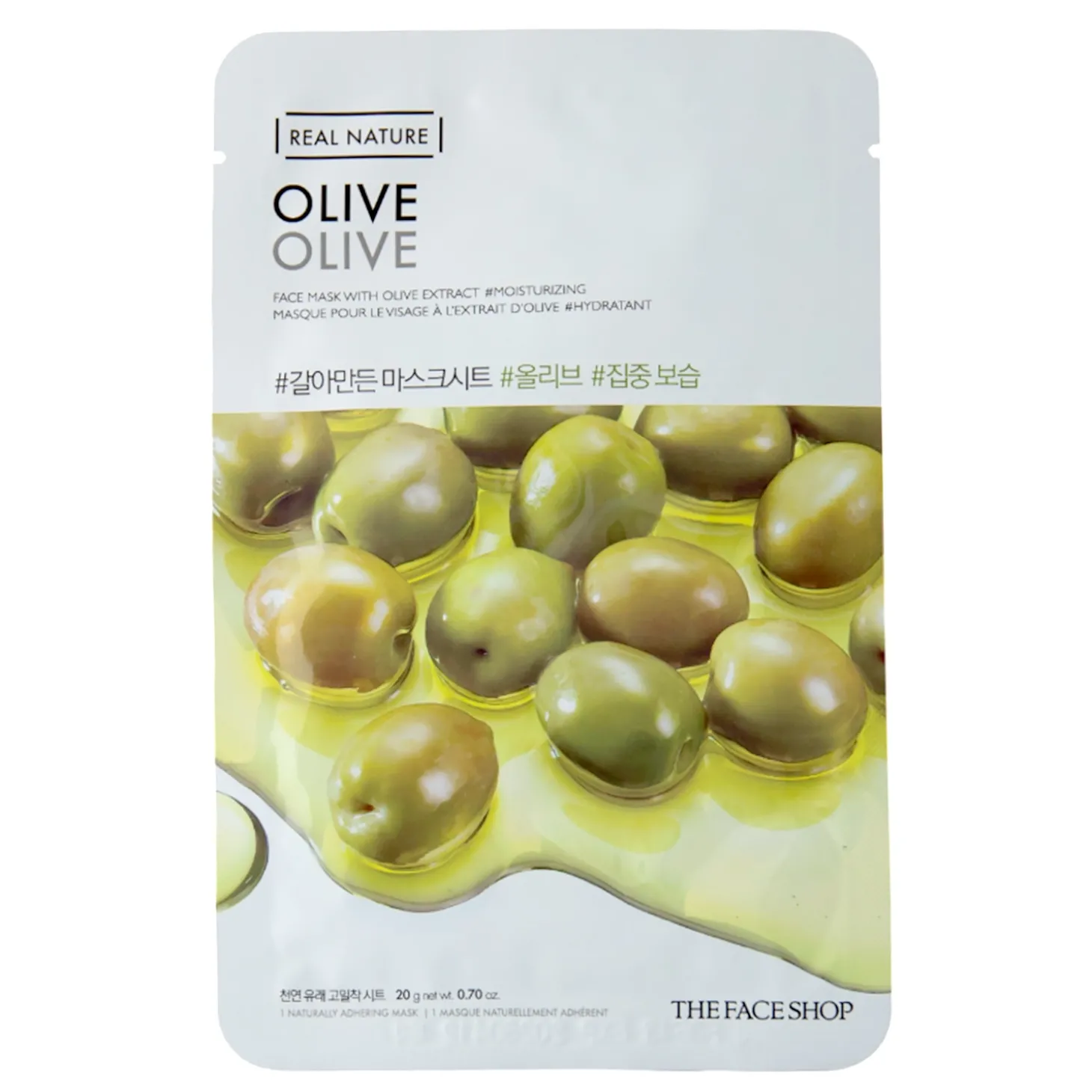 The Face Shop - Natural Mask Olive - Nawilżająca Maska w Płachcie z Ekstraktem z Oliwek - 20g