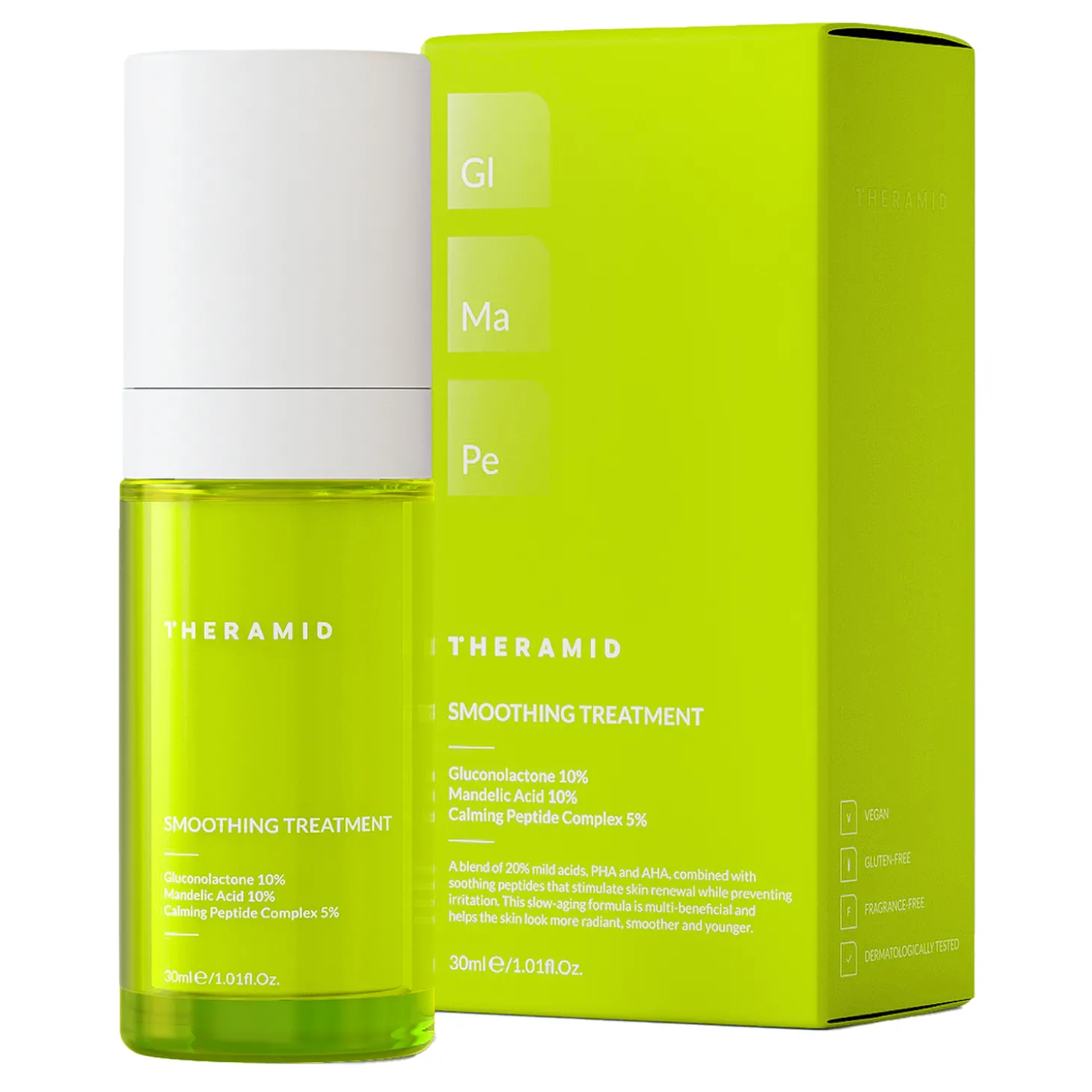 Theramid - Smoothing Treatment - Zabieg Przeciwstarzeniowy z Łagodnymi Kwasami AHA/PHA - 30ml