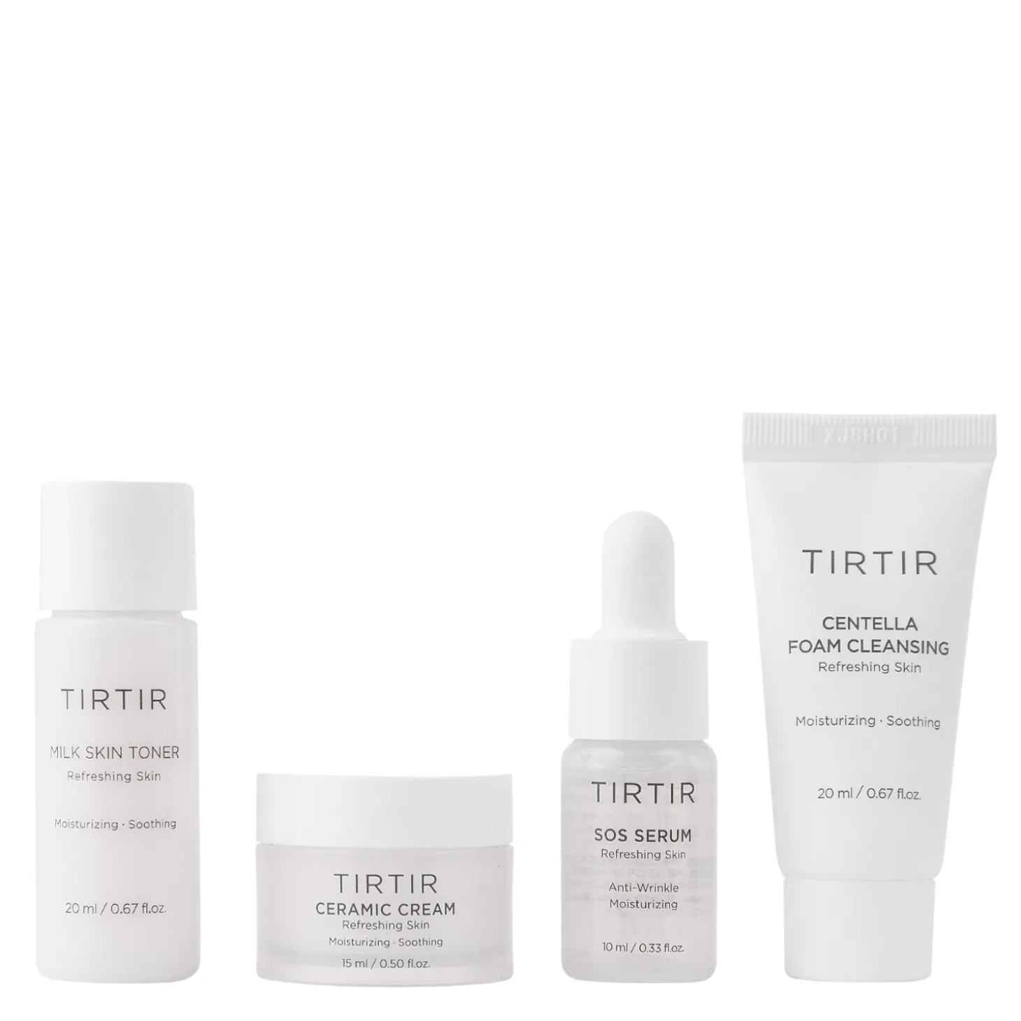TIRTIR - Glow Trial Kit - Zestaw Miniatur do Pielęgnacji Twarzy - 20ml+20ml+10ml+15ml