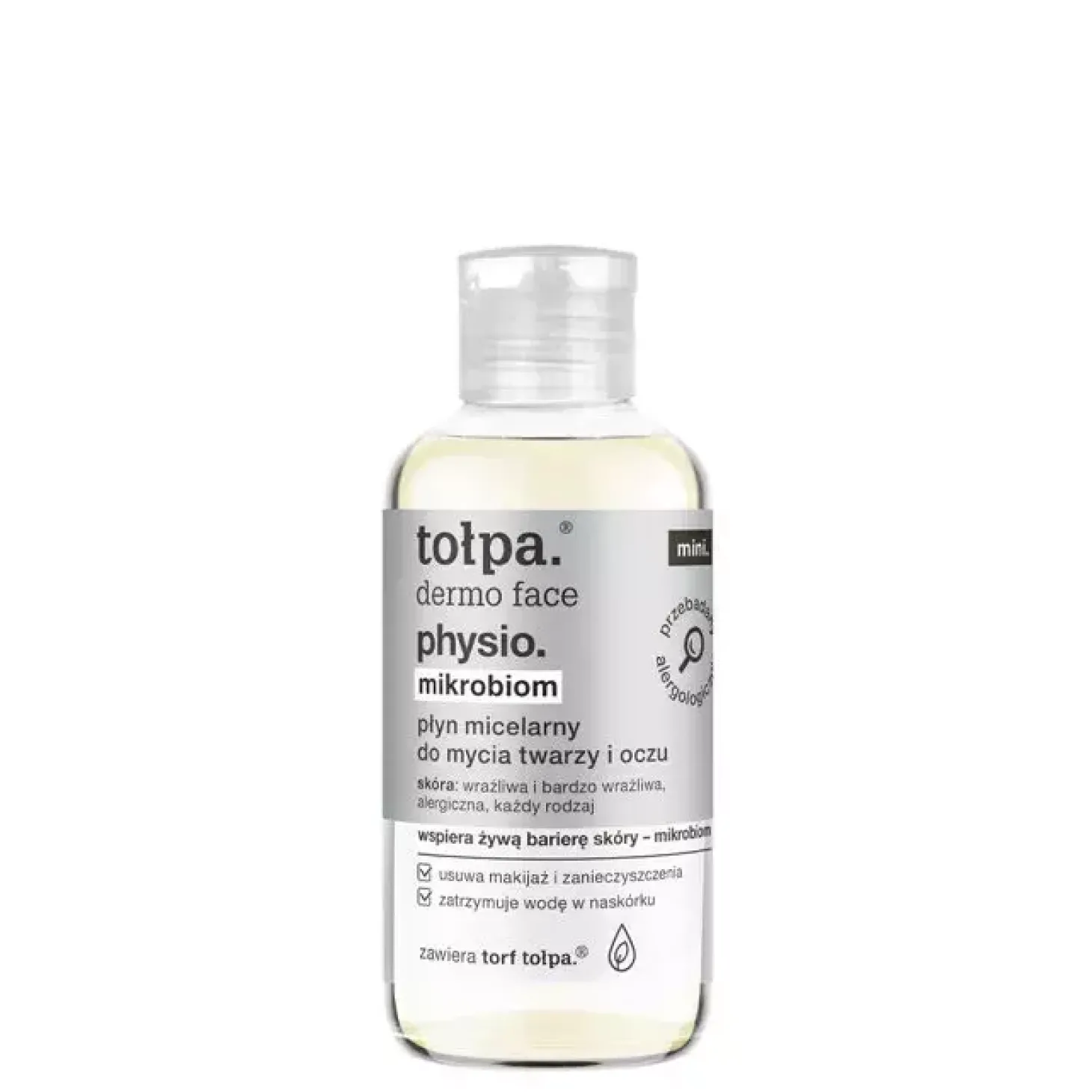 Tołpa - Dermo Face Physio Mikrobiom - Płyn Micelarny do Mycia Twarzy i Oczu - Mini - 100ml