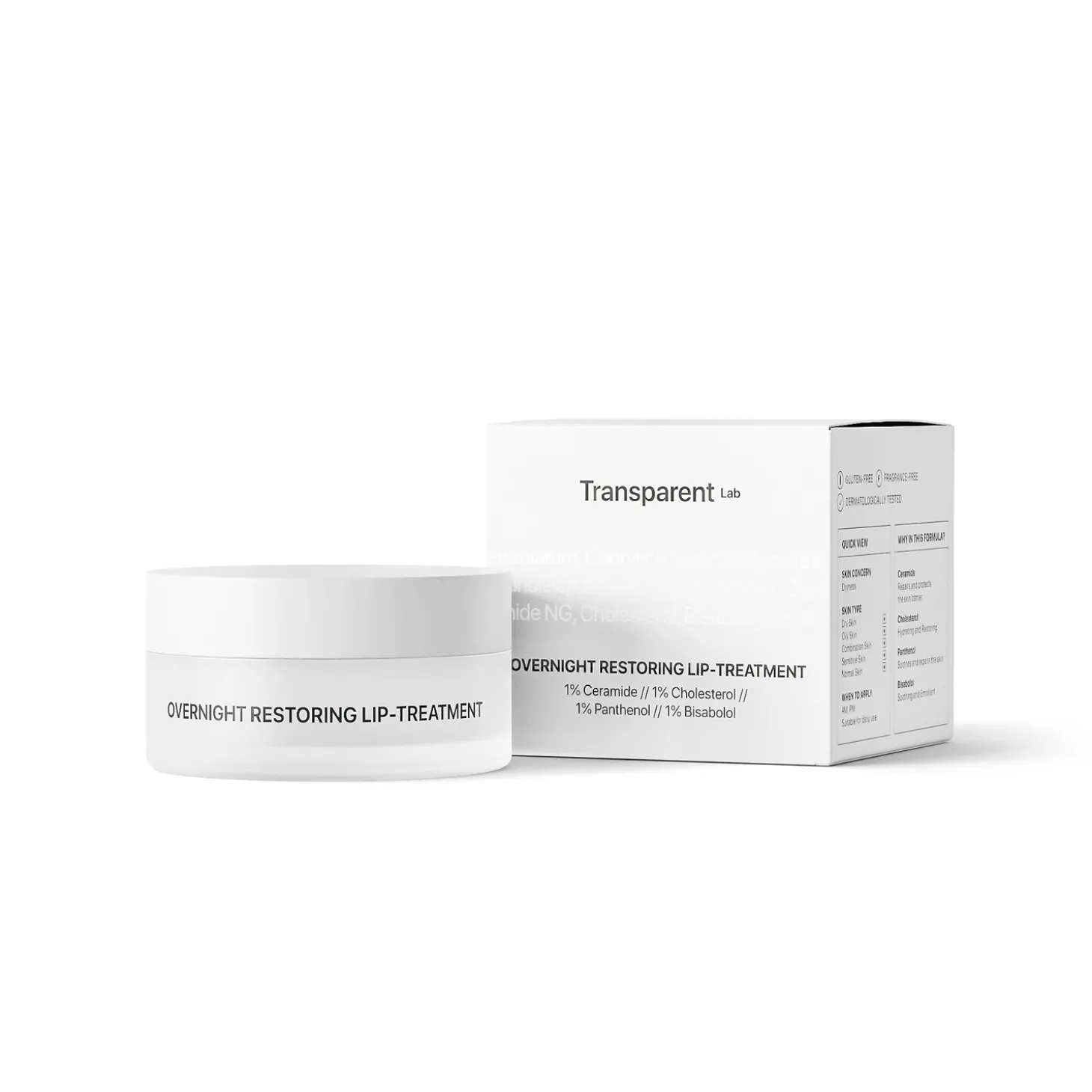Transparent Lab - Overnight Restoring Lip Treatment - Balsam Regenerujący do Ust - 15ml
